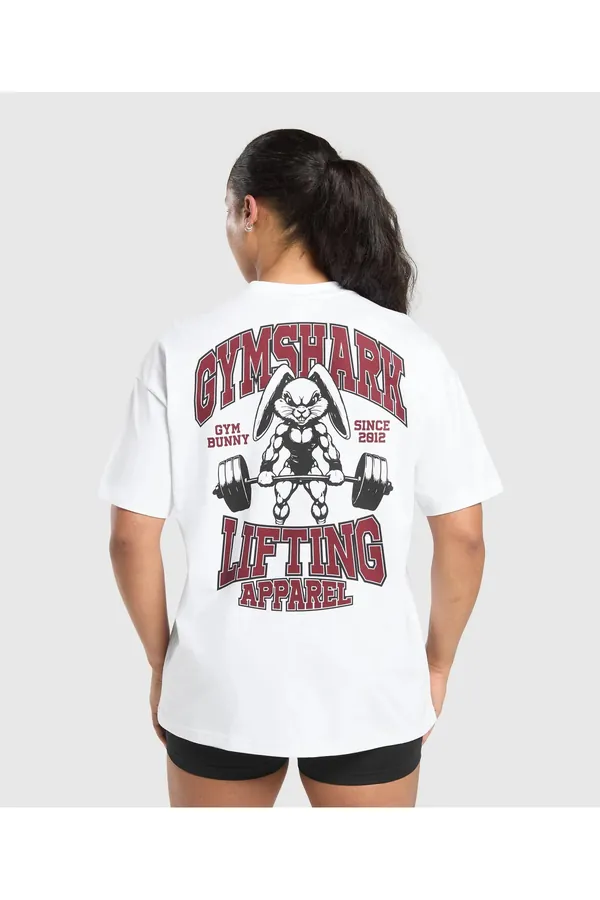 Gymshark Bunny Oversized Tee — orijinal, Türkiye stokta