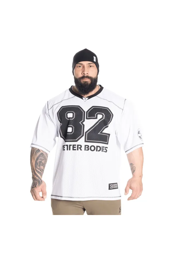 Better Bodies BB Football Tee CUSTOMIZABLE White — orijinal, Türkiye stokta