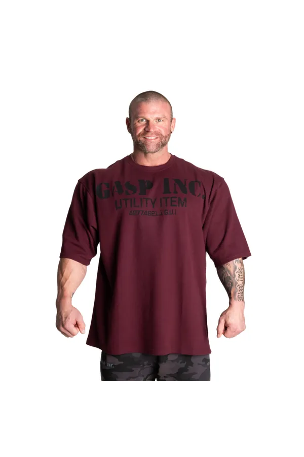 GASP Iron Thermal Tee — Bordo