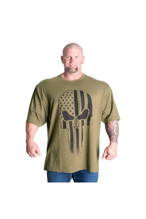 GASP Skull Division Iron Tee — Haki — orijinal, Türkiye stokta